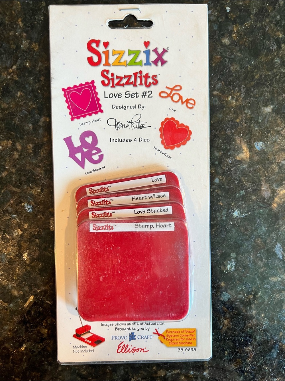 Sizzix Red Love Set #2 Sizzlits Craft Dies